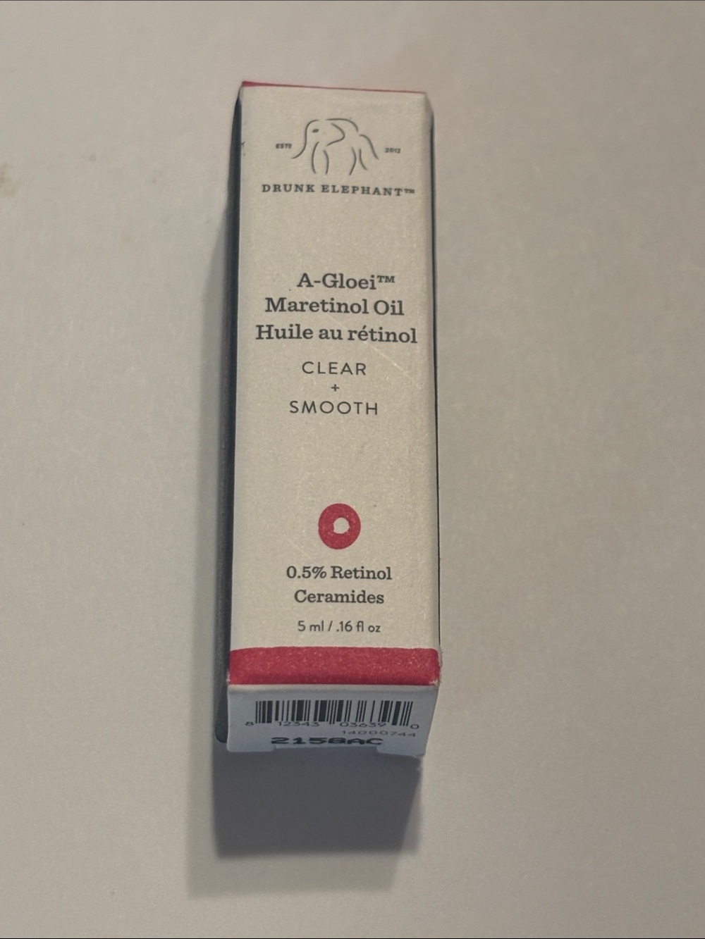 New Drunk Elephant A-Gloei Marula + Retinol Oil Deluxe Travel Size 5ml 0.16 floz